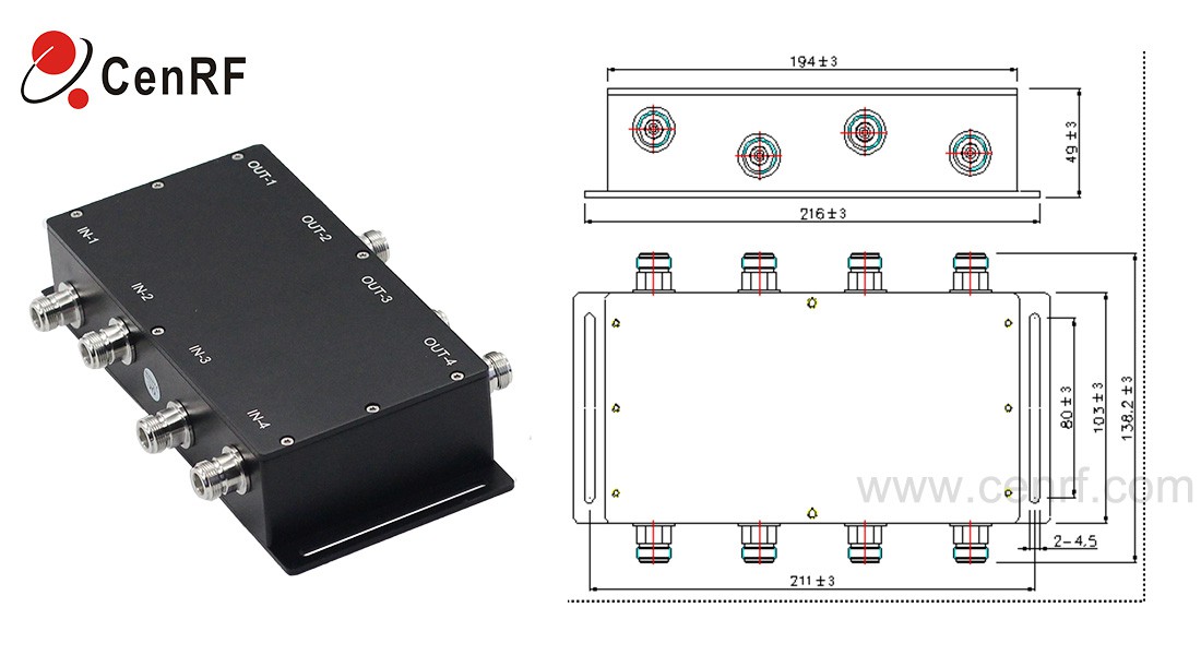 hybrid coupler NF Outline Drawing hybrid coupler NF Outline Drawing